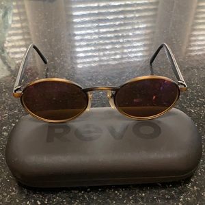 Vintage oval Revo Sunglasses with Case